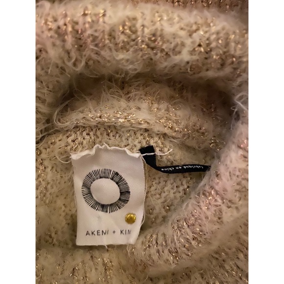 Anthropology Akemi + Kin Gold Poncho Sweater OS - Picture 5 of 6